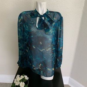 Anne Klein women blouse long sleeve size XL